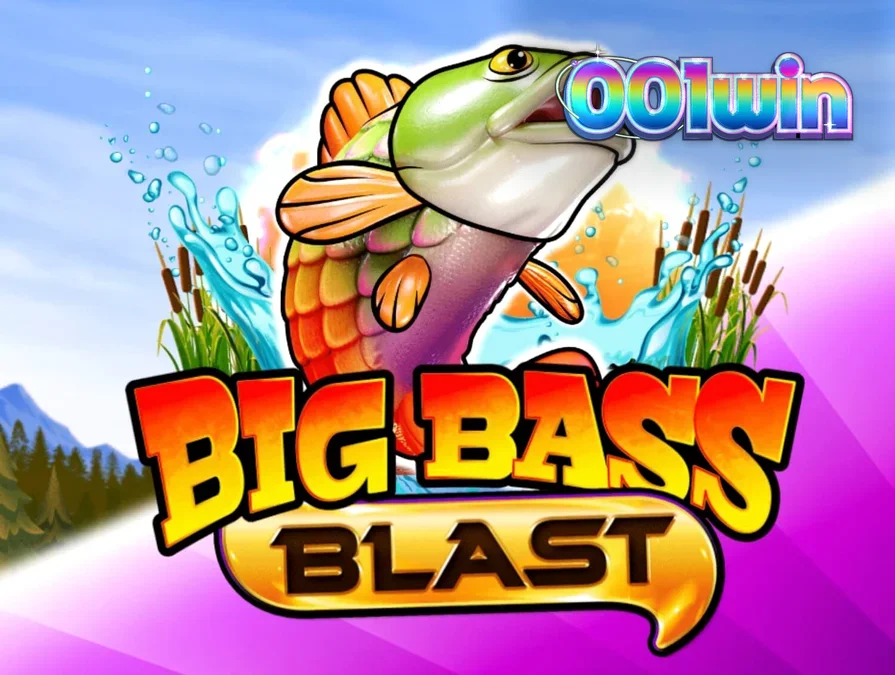 Interface do jogo Big Bass Blast com tema de pesca futurista