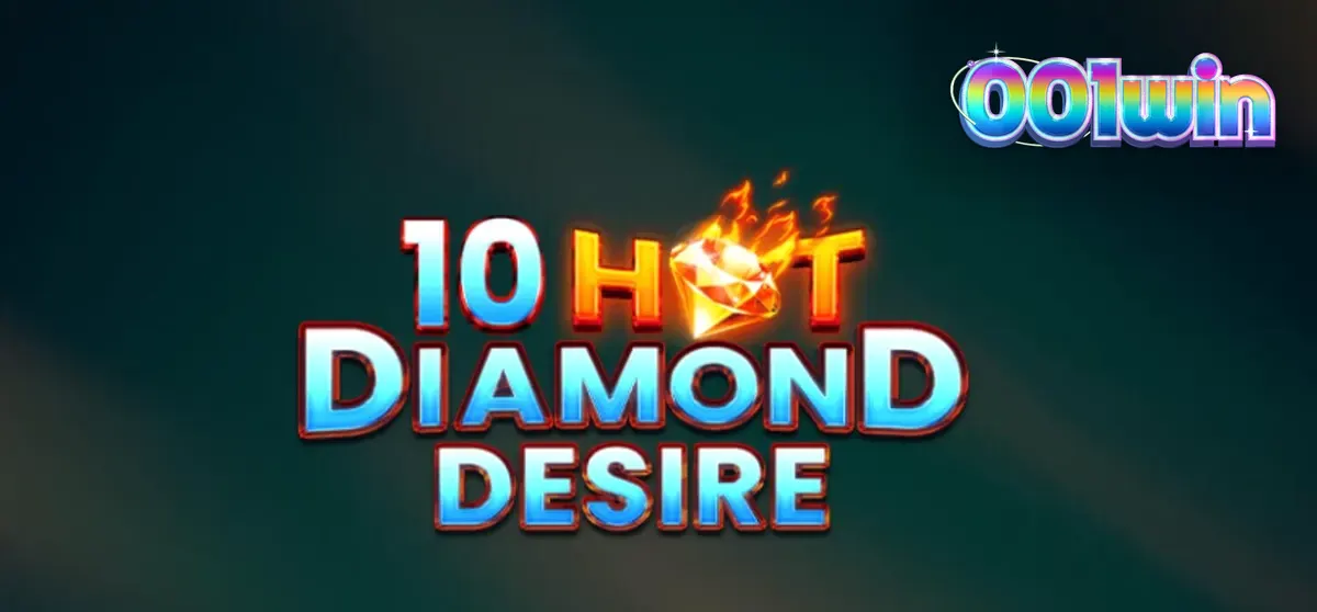 Interface brilhante e temática de fogo do slot 10 Hot Diamond Desire